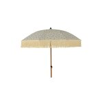 Parasol de jardin - 70181 - beige - �180 x 216 cm - motif feuilles et franges