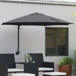 En solde parasol de jardin anti - uv - burke - parasol anti - d�coloration - anthracite 248x248x148 cm ...