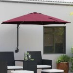 En solde parasol de jardin anti - uv - burke - parasol anti - d�coloration - bordeaux 248x248x148 cm ...