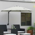 En solde parasol de jardin anti - uv - burke - parasol anti - d�coloration - sable 248x248x148 cm polyester ...