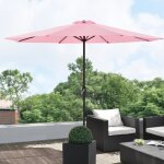 Parasol de jardin budapest polyester acier 300 x 230 cm rose pastel