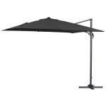 Parasol jardin dport alu sun 3 3 x 3 m - noir