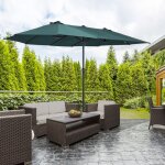 Parasol de jardin exterieur cdisplay 460 � 270 � 240 cm - pour balcon patio terrasse exterieur