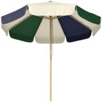 Parasol de jardin - parasol de march� - outsunny - � corde upf30 + style r�tro effet bois avec volants ...