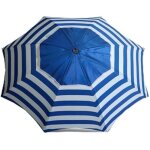 Parasol de jardin ray� � 180 cm - bigbuy - boh�me - aluminium et oxford - bleu / blanc