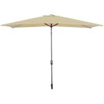 Parasol - marbueno - 10492 - acier - 200 x 300 cm - marron - pliable