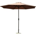 Outsunny - parasol - mtal - 295x295x250cm - marron