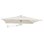 Rechthoekige muurparasol - 200 x 140 cm - parasol voor muur of wand - ecru / gebroken wit