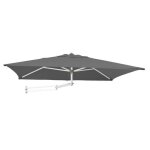 Parasol mural aluminium - easysol - rectangulaire 200x140 cm - gris fonc�