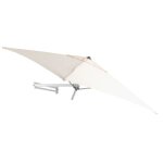 Parasol mural carr� 200x200cm - easysol - cadre en aluminium - couleur �cru - blanc
