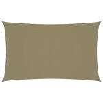 Voile toile dombrage parasol tissu oxford rectangulaire 3 x 6 m beige 02 0009686