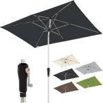 Parasol rectangulaire - doppler - sl - az - aluminium - 220x140 cm - protection anti - uv 80