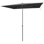 Parasol rectangulaire inclinable 232 x 149 cm protection solaire upf 50 + pour plage terrasse jardin ...