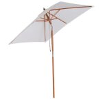 Outsunny - parasol - bois - 200x150x235cm - cr�me