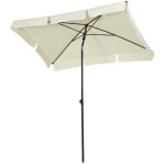 Outsunny - parasol - aluminium - 198x130x245cm - beige