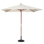 Parasol de terrasse professionnel carr  poulie de 25 m cru - bolero