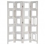 Paravent galerie de photographies ii cloison de s�paration 160x125cm - blanc