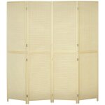 Paravent en bois de bambou 4 panneaux 180 x 180 cm s�parateur de pi�ce cloison de s�paration pliable ...