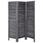 Paravent bois gris h170cm - atmosphera createur dinterieur