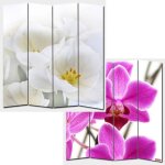 Paravent - d�coshop26 - par04003 - 4 panneaux - motif orchid�e - 180x160cm