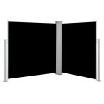 Paravent ext�rieur multifonctionnel jill - brise - vue - auvent lat�ral r�tractable noir 140x600 cm �fr3831 ...