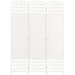 Paravent - homcom - pliable - 3 panneaux - pour hambre � coucher maison int�rieur - en bois - 120 x 170 ...