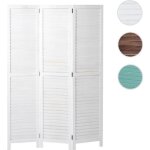 Paravent hwc - c30 cloison de s�paration style shabby vintage 170x120 cm ~ blanc