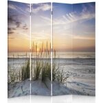 Paravent imprimé sur toile plage coucher de soleil paysage 4 panneaux 145x170 une face cloison de separation ... Paravent imprimé sur toile plage coucher de soleil paysage 4 panneaux 145x170 une face cloison de separation ...