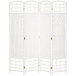 Paravent intérieur 4 panneaux pliables séparateur de pièce bois de peuplier bambou fibres de papier tressée ... Paravent intérieur 4 panneaux pliables séparateur de pièce bois de peuplier bambou fibres de papier tressée ...