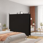 Magnifique paravent int�rieur noir cloison de s�paration - design mobile - 2 panneaux noir 348x180cm ...