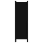 Paravent pliable noir - lemon� cloison de s�paration - d�coration salon - 4 panneaux - noir - 200x180cm ...