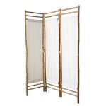 Paravent - box and beyond - bambou et tissu - 3 panneaux - 160 x 120 cm Paravent - box and beyond - bambou et tissu - 3 panneaux - 160 x 120 cm