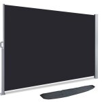 Vounot® paravent extérieur rétractable 140x300cm avec housse de protection - noir anthracite - store ... Vounot® paravent extérieur rétractable 140x300cm avec housse de protection - noir anthracite - store ...