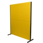 Paravent - piqueras y - modèle valdeganga - amovible - tissu bali jaune - structure noire Paravent - piqueras y - modèle valdeganga - amovible - tissu bali jaune - structure noire