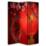Paravent sur toile 110x180 double face lampion japonais Paravent sur toile 110x180 double face lampion japonais