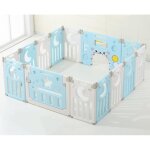 Parc b�b� barri�re - grand parc b�b� - cl�ture b�b� en plastique avec porte et jouets int�rieur et ext�rieur ...