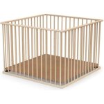 Parc bb en bois formula baby - 100x100 cm - fond rglable - qualit e1