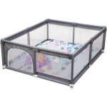 Parc pour b�b� einfeben - pliable 180�150�68cm - gris - mat�riau hdpe non toxique