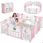 Parc b�b� plastique 14 panneaux parc pour enfants - cl�ture pliant de protection b�b� 150x150cm xxl - ...