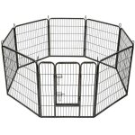 Parc  chiots enclos pour chiens et autres animaux 8 panneaux modulable