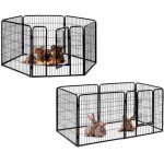 Parc / enclos avec 1 porte pour chien / chiot / animaux de compagnie intrieur / extrieur 6 panneaux ...