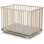 Parc pliant en bois brut - formula baby - 70 x 100 cm - marron - bb - 24 mois - 2 ans