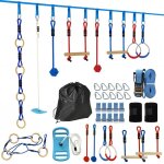 Parcours dobstacles ninja pour enfants - aiyaplay - 10 m - kit de tyrolienne complet charge 100 kg - ...