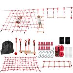 Parcours dobstacles ninja pour enfants - aiyaplay - 10 m - kit de tyrolienne complet charge 100 kg - ...