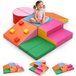 Parcours motricit� b�b� 8 pi�ces: module motricit� enfant cuir pu blocs mousse �ducatifs - jouets b�b� ...