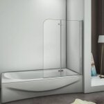 Pare - baignoire aica 110x140cm pivotant et pliant en verre trempé anticalcaire Pare - baignoire aica 110x140cm pivotant et pliant en verre trempé anticalcaire