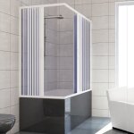 Pare baignoire douche en plastique pvc mod. nadia 70x160 cm avec ouverture centrale Pare baignoire douche en plastique pvc mod. nadia 70x160 cm avec ouverture centrale