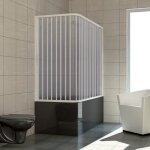 Pare baignoire douche en plastique pvc nadia latérale 70x160 cm - blanc - porte pliante Pare baignoire douche en plastique pvc nadia latérale 70x160 cm - blanc - porte pliante