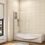 Pare - baignoire fixe aica - verre tremp 5mm - 40x130cm - traitement anticalcaire