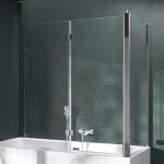 Pare - baignoire mai & mai 70x120x140cm 3 volets en verre esg avec revtement nano easy clean c113l